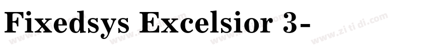 Fixedsys Excelsior 3字体转换